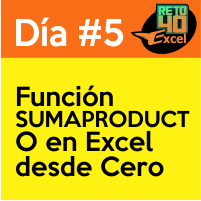 dia4 reto40excel capacitación en Excel función SUMAPRODUCTO